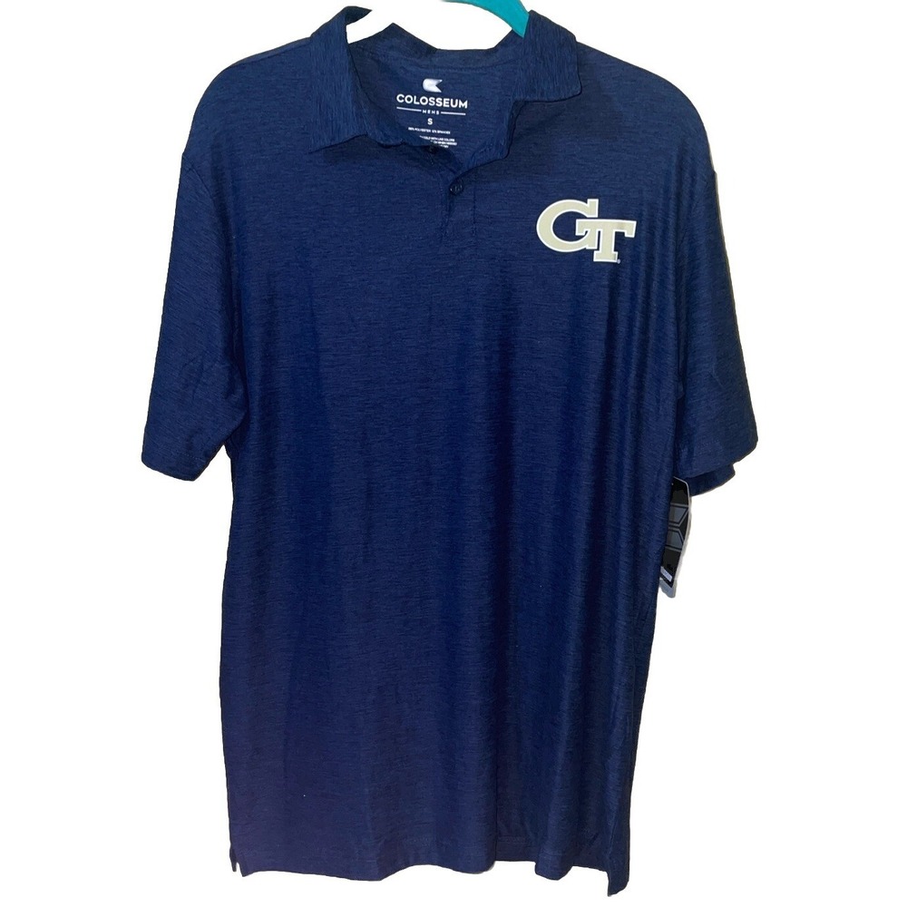 NEW✨Georgia Tech Lightweight Polo Shirt‎ Men's Small Navy Colosseum NWT